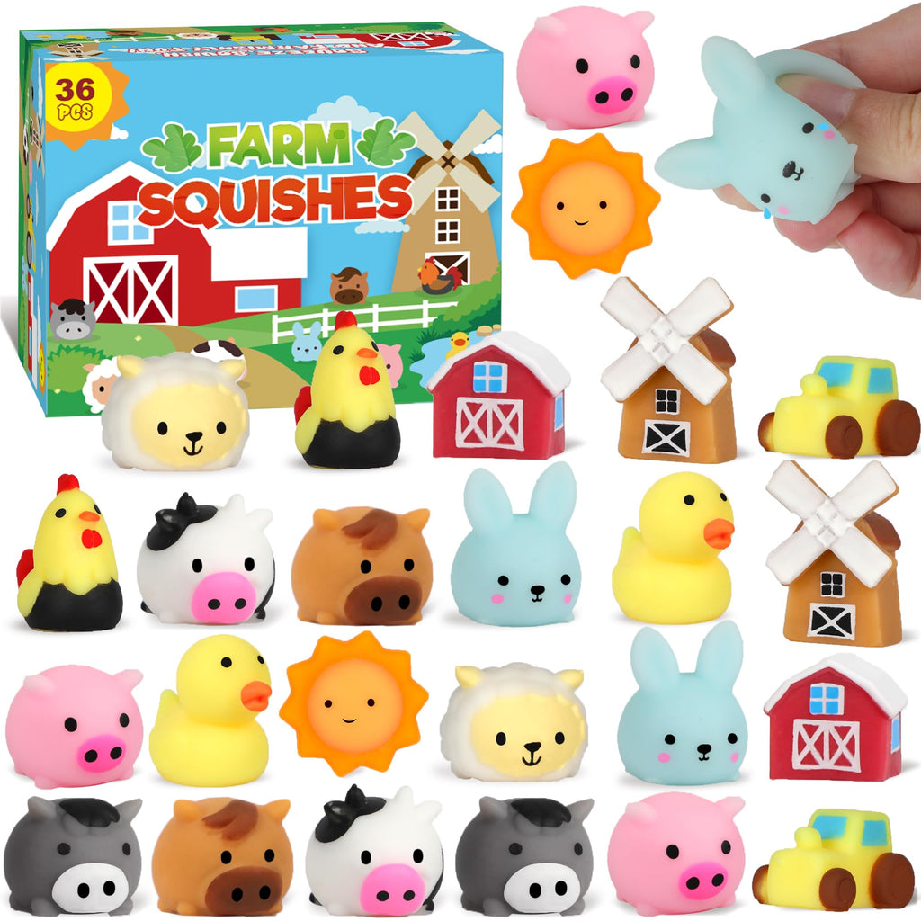 36 PCS Mochi Farm Animals