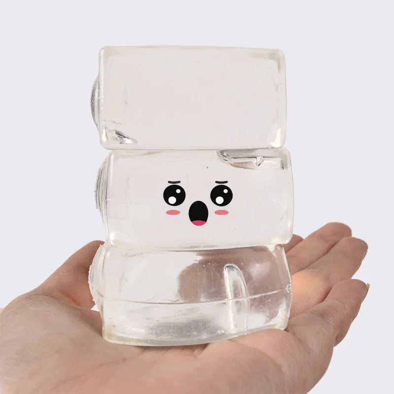 Transparent Ice Cube Squishy | Slow Rebound Sequins Maltose Stress Ball