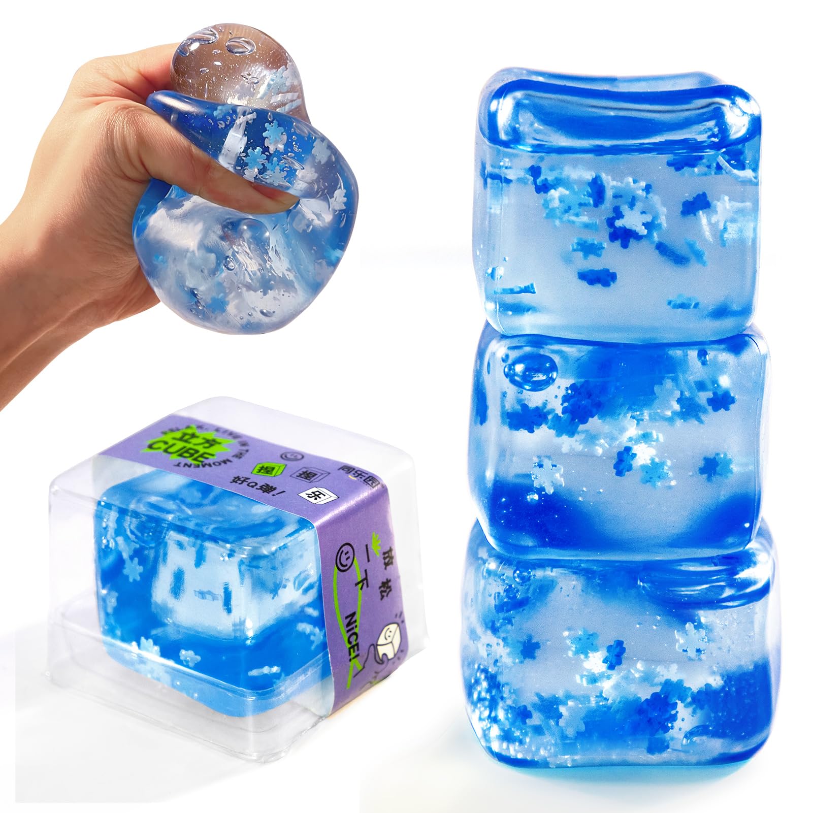 3 PCS Ice Cube Stress Balls